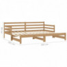 Tagesbett Ausziehbar Honigbraun Massivholz Kiefer 2x(90x200) cm