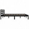 Massivholzbett Kiefer 150x200 cm Schwarz 5FT King Size