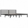 Massivholzbett Kiefer 180x200cm Grau 6FT Super King