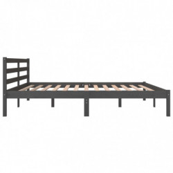 Massivholzbett Kiefer 180x200cm Grau 6FT Super King