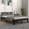 Massivholzbett Schwarz 150x200 cm 5FT King Size