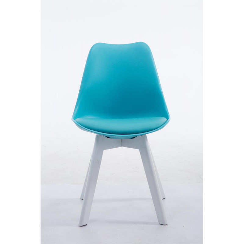 Besucherstuhl Borneo V2 Weiß Kunstleder