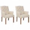 2er Set Stuhl Sugar Stoff antik-hell