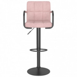 Barhocker 2 Stk. Rosa Samt