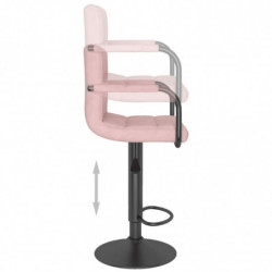 Barhocker 2 Stk. Rosa Samt