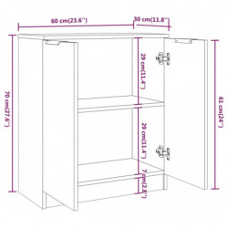 3-tlg. Sideboard Grau Sonoma Eiche-Optik Holzwerkstoff