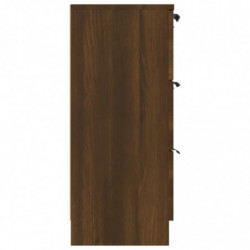 Sideboard Braun Eichen-Optik 60x30x70 cm Holzwerkstoff