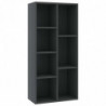 Bücherregal Grau 50x25x106 cm Holzwerkstoff