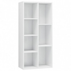Bücherregal Hochglanz-Weiß 50x25x106 cm Holzwerkstoff