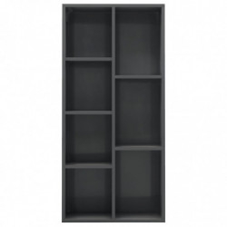 Bücherregal Hochglanz-Grau 50x25x106 cm Holzwerkstoff