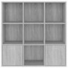 Bücherschrank Grau Sonoma 98x30x98 cm