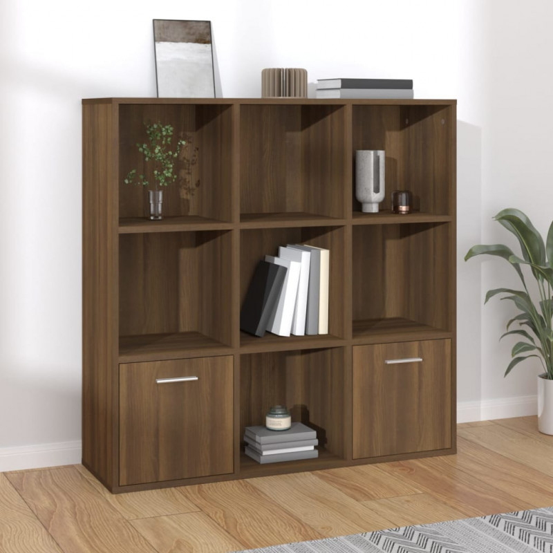 Bücherschrank Braun Eichen-Optik 98x30x98 cm