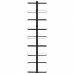 Wand-Weinregal für 9 Flaschen Schwarz Eisen
