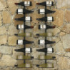 Wand-Weinregale für 18 Flaschen 2 Stk. Schwarz Eisen