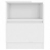 Nachttisch Hochglanz-Weiß 40x40x50 cm Spanplatte