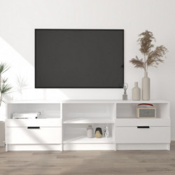 TV-Schrank Hochglanz-Weiß 150x33,5x45 cm Holzwerkstoff