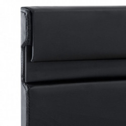 Bettgestell mit LED Schwarz Kunstleder 140×200 cm