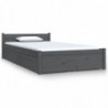 Bett mit Schubladen Grau 90x200 cm