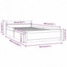 Bett mit Schubladen Grau 90x200 cm