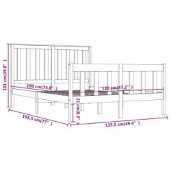 Massivholzbett Honigbraun Kiefer 120x190 cm 4FT Small Double