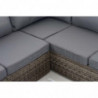 Ecksofa-Garnitur Liberi 5mm Eisengrau