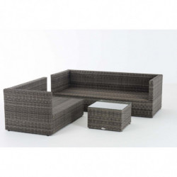 Ecksofa-Garnitur Liberi 5mm Eisengrau