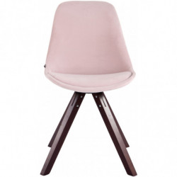 4er Set Stühle Toulouse Samt Square Cappuccino