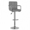 Barhocker 2 Stk. Grau Kunstleder