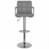 Barhocker 2 Stk. Grau Kunstleder