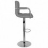 Barhocker 2 Stk. Grau Kunstleder