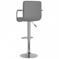 Barhocker 2 Stk. Grau Kunstleder