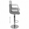 Barhocker 2 Stk. Grau Kunstleder