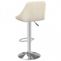 Barhocker 2 Stk. Creme Samt