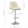 Barhocker 2 Stk. Creme Samt