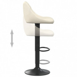 Barhocker 2 Stk. Creme Samt