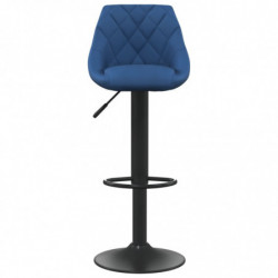 Barhocker 2 Stk. Blau Samt