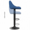 Barhocker 2 Stk. Blau Samt