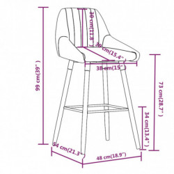 Barhocker 2 Stk. Dunkelgrau Stoff