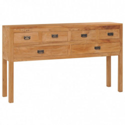 Sideboard 125x30x75 cm Teak Massivholz