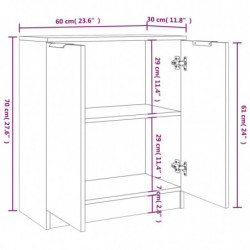 Sideboards 2 Stk. Schwarz 60x30x70 cm Holzwerkstoff