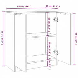 Sideboards 2 Stk. Braun Eichen-Optik 60x30x70 cm Holzwerkstoff