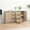 Sideboards 2 Stk. Sonoma-Eiche 60x30x70 cm Holzwerkstoff