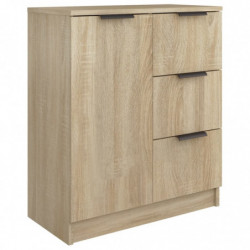 Sideboards 2 Stk. Sonoma-Eiche 60x30x70 cm Holzwerkstoff