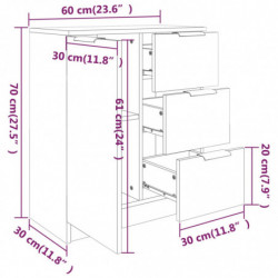 Sideboards 2 Stk. Sonoma-Eiche 60x30x70 cm Holzwerkstoff