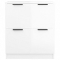 Sideboards 2 Stk. Hochglanz-Weiß 60x30x70 cm Holzwerkstoff