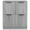 Sideboards 2 Stk. Grau Sonoma 60x30x70 cm Holzwerkstoff