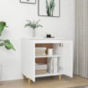 Sideboard mit Massivholz-Beinen Weiß 60x35x70 cm Holzwerkstoff