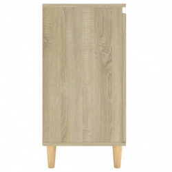 Sideboard mit Massivholz-Beinen Sonoma-Eiche 60x35x70 cm