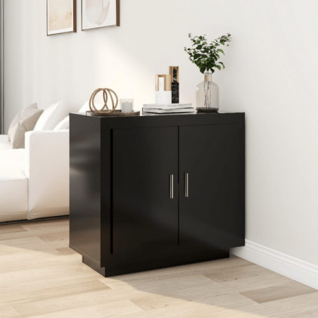 Sideboard Schwarz 80x40x75 cm Holzwerkstoff