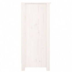 Sideboard Weiß 70x35x80 cm Massivholz Kiefer